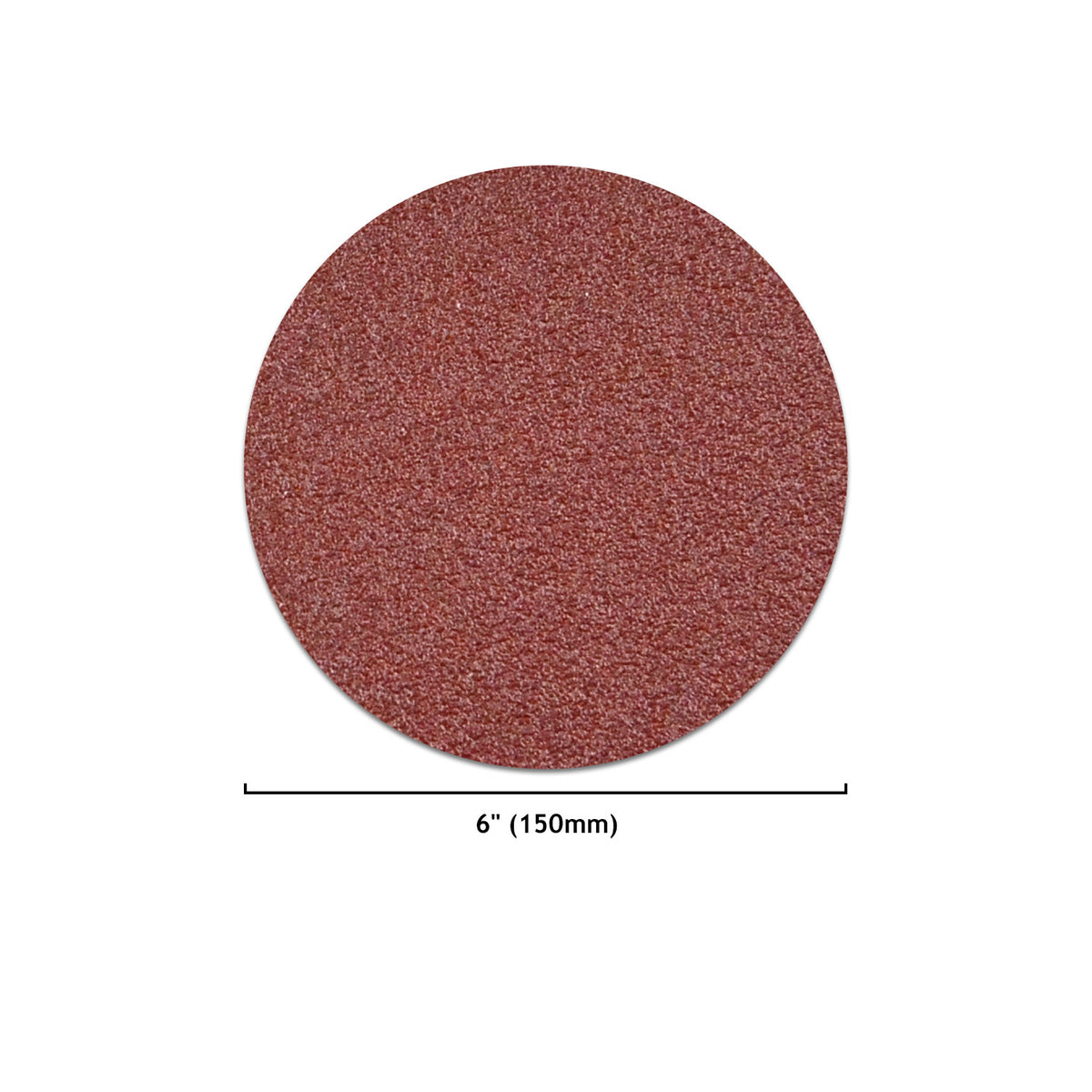 6" (150mm) Red Grain Hook & Loop Sanding Discs (40-2000 Grit), 1 Disc