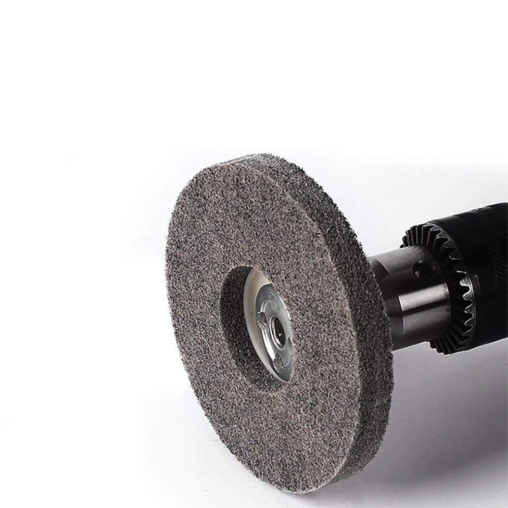 4" (100mm) x 10mm Nylon Fiber Buffing Polishing Wheel Sanding Disc for Angle Grinders, Carborundum