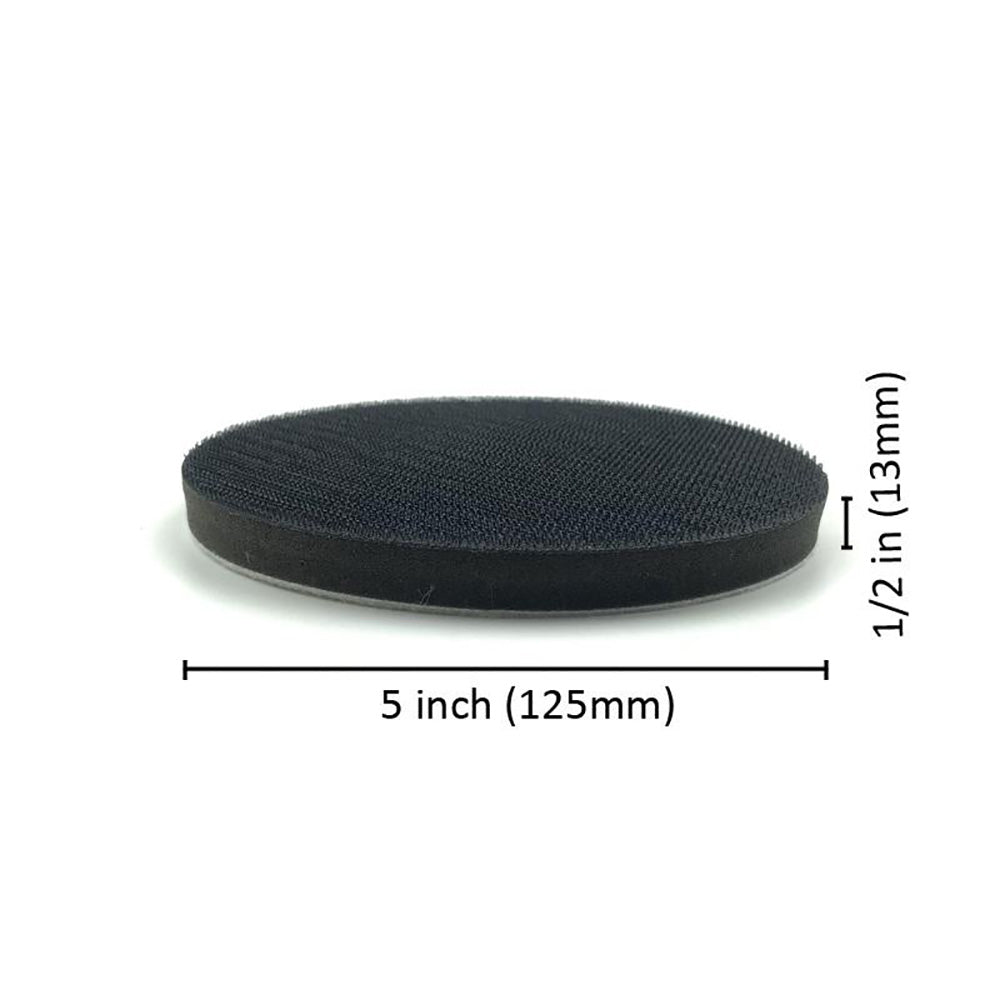 5" (125mm) Soft Sponge Hook & Loop Surface Protection Interface Buffer Backing Pad