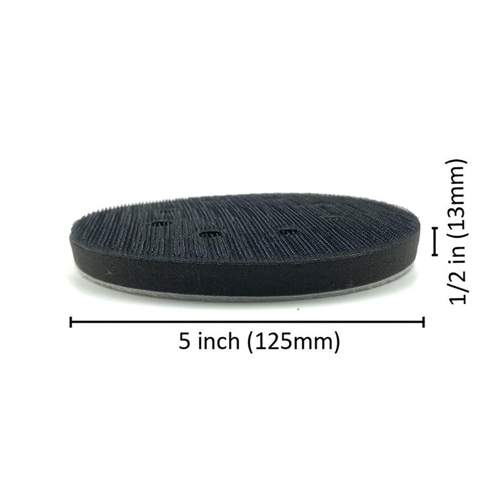 5" (125mm) 8-Hole Soft Sponge Dust-free Interface Buffer Backing Pads