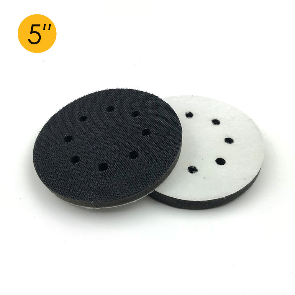 5" (125mm) 8-Hole Soft Sponge Dust-free Interface Buffer Backing Pads