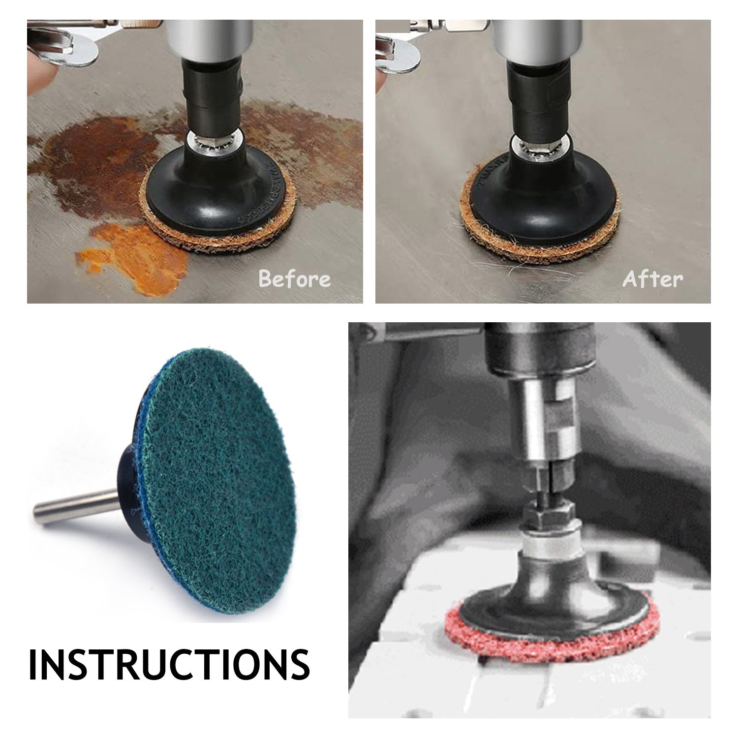 2" (50mm) Non Woven Type R Quick Change Surface Conditioning Discs, 1PC