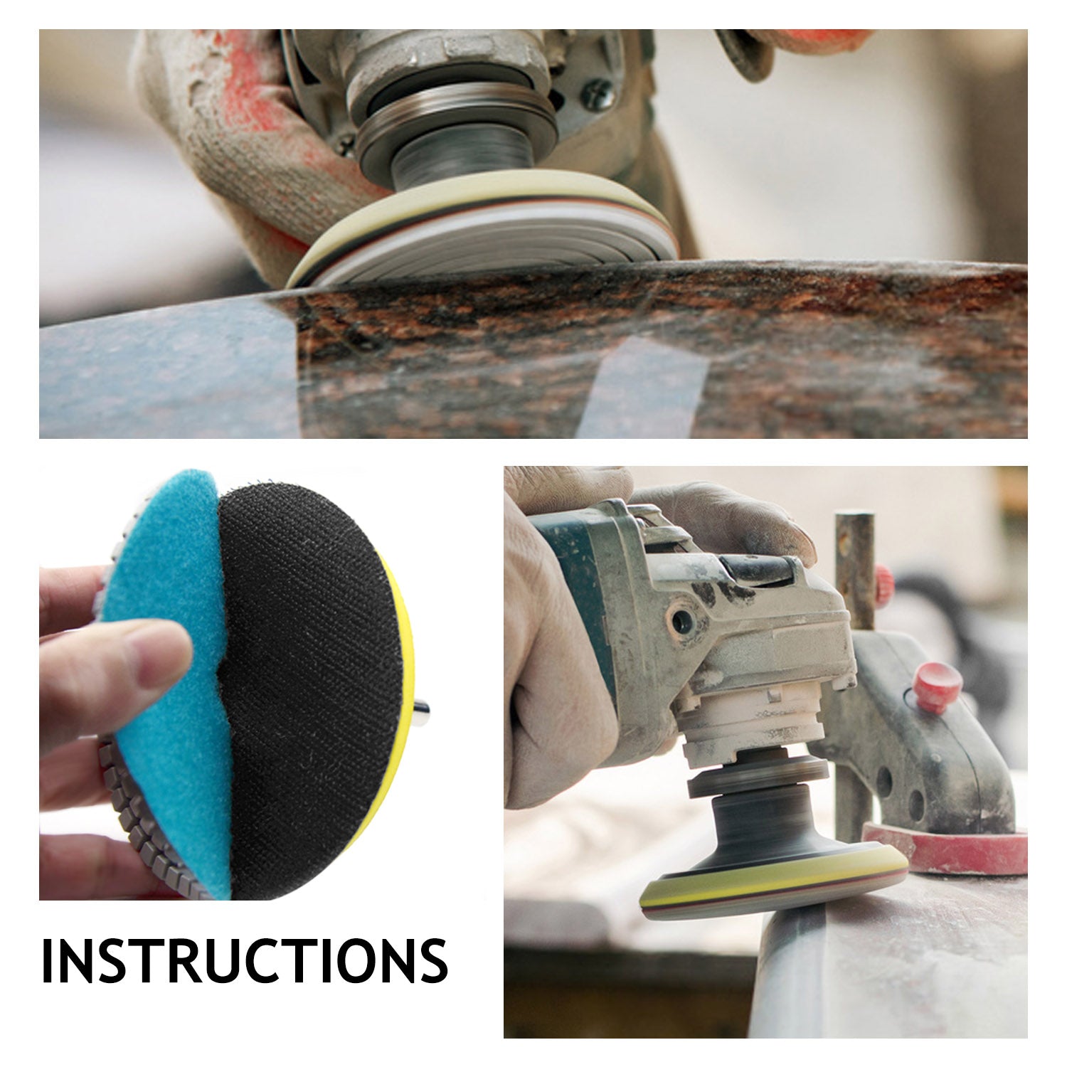 1" (25mm) Diamond Wet/Dry Hook & Loop Polishing Discs - 1 pc