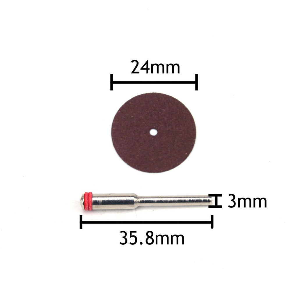 24mm Reinforced Resin Cut Off Wheels Abrasive Cutting Tool Disc with Mandrel, 37pcs Set