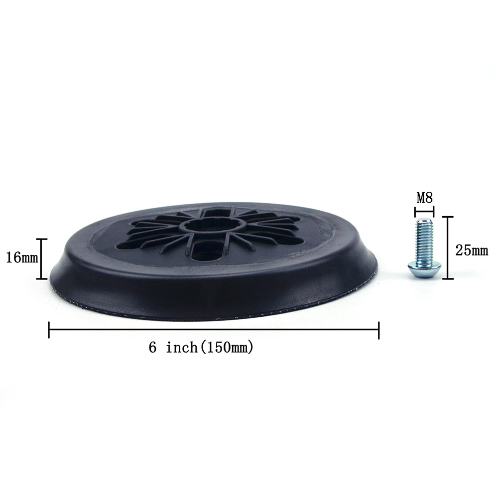 6" (150mm) 6-Hole Dust-free M8 Thread Back-up Sanding Pad