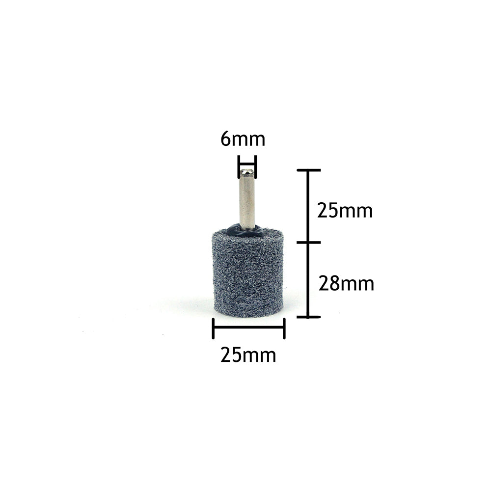 25mm x 6mm Shank Mounted Cylinder Points Fibre Grinding Wheels