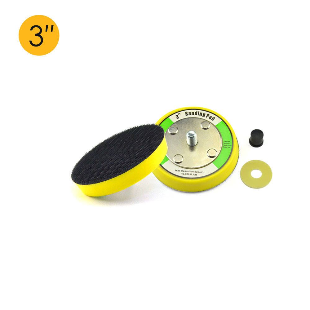 3" (75mm) x M8 Thread 4 Nails Hook & Loop Flat Thickened Back-up Sanding Pads