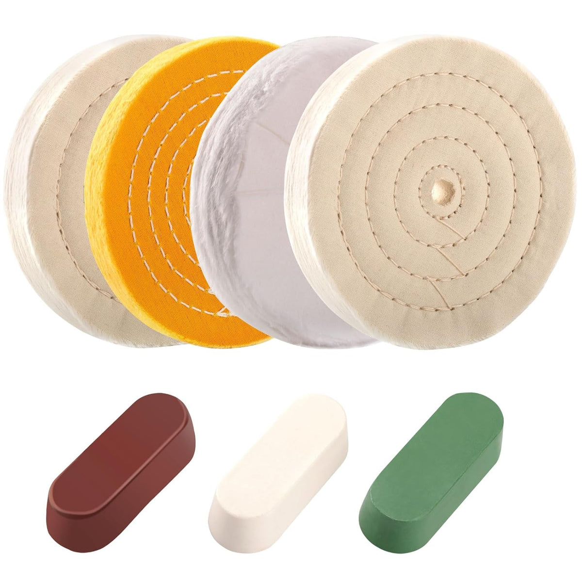 6PCS Polishing Wheels Kit for Bench Grinder with 5/8" Arbor Hole