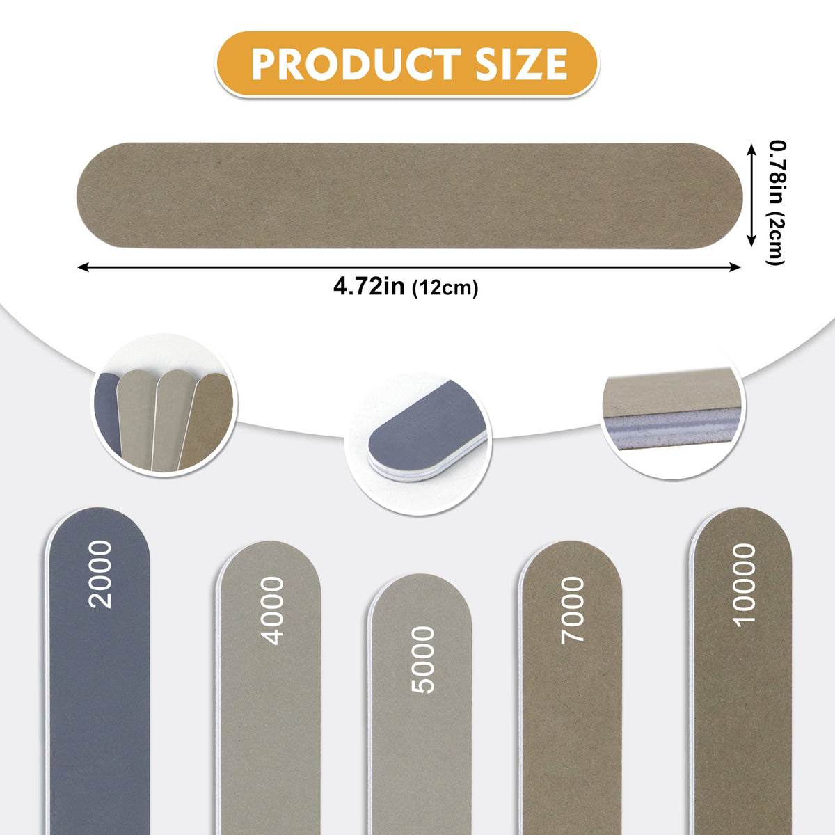 High-precision Manual Sanding Block , Sanding Sticks for Plastic Models Metal and Wood Sanding Tools 2000-10000 Grit,20PCS/PACK