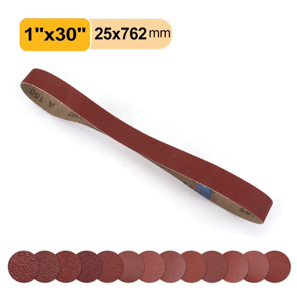 1"x30" (25x762mm) Aluminum Oxide A/O Sanding Belts , 1 PC