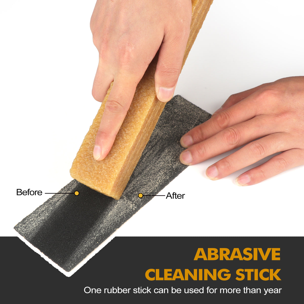 Natural Rubber Eraser Stick Abrasive Cleaning Stick for Sanding Discs