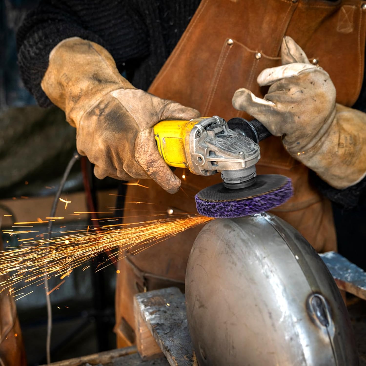 4" x 5/8" Roll Lock Strip and Clean Disc(Purple)