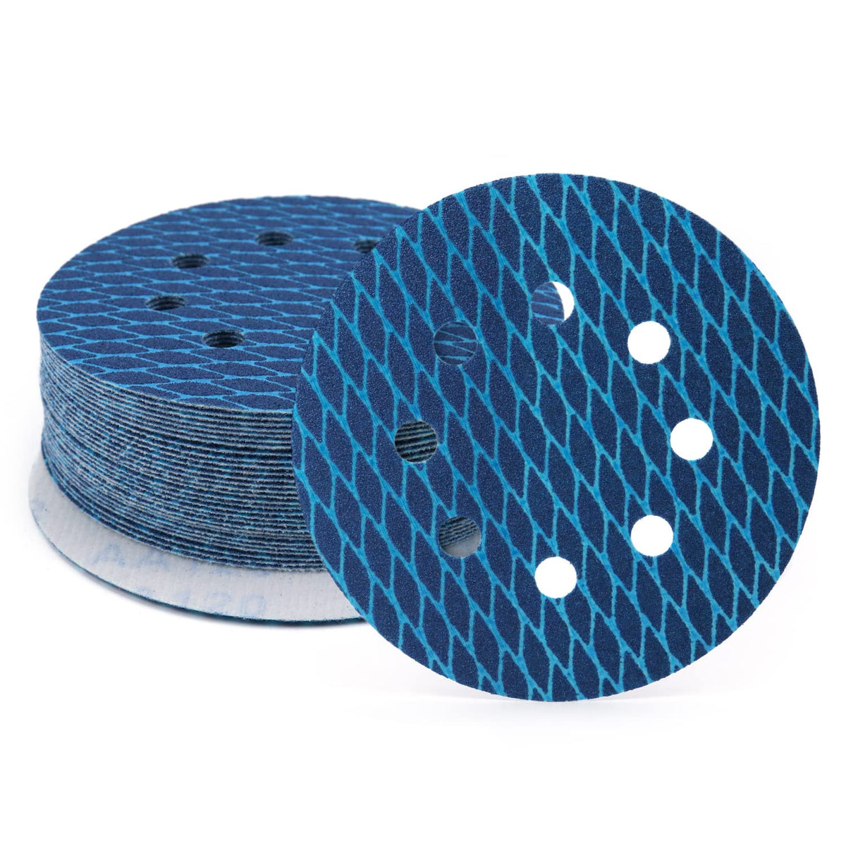 Diamond Shape 5 Inch 8 Hole Sanding Discs Hook and Loop Anti Clogging Rhombus Sanding Disc, 500PCS