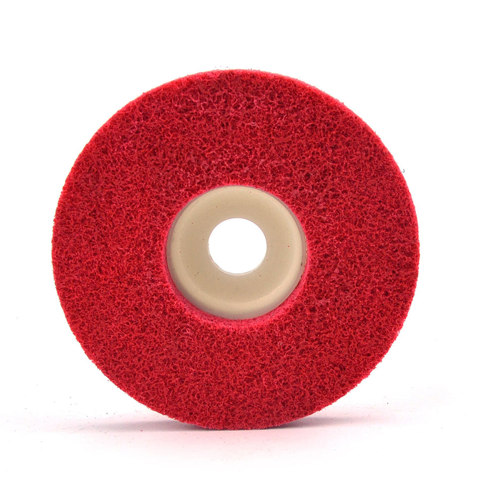 4" (100mm) x 10mm Nylon Fiber Buffing Polishing Wheel Sanding Disc for Angle Grinders, White Corundum