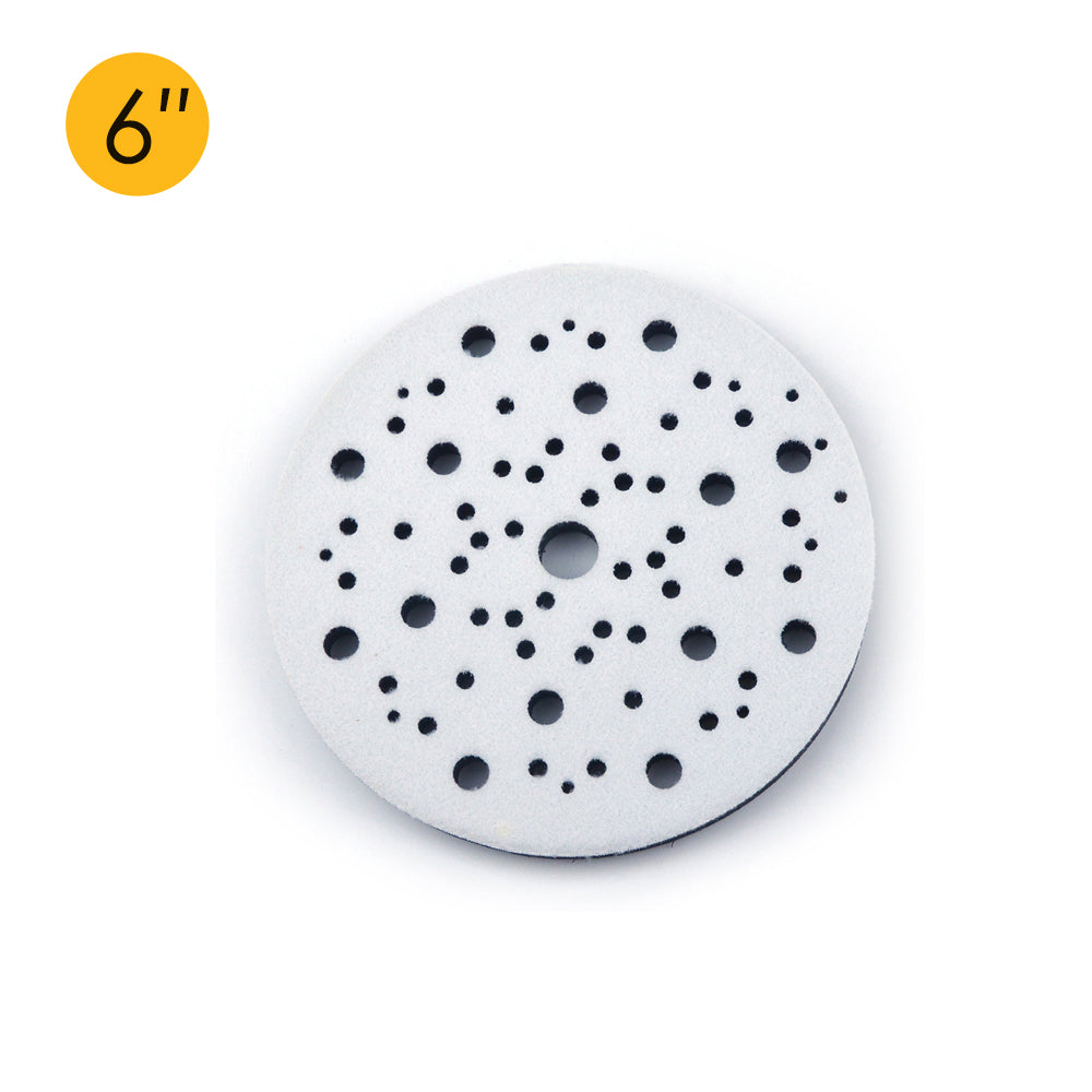 6" (150mm) 53-Hole Soft Sponge Dust-free Interface Buffer Backing Pads