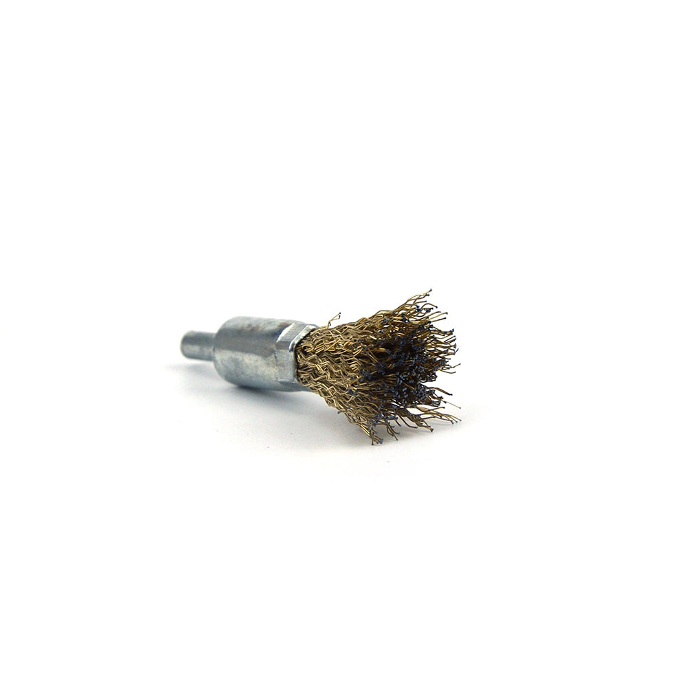 16mm x 6mm Shank Mounted Copper Plated Stainless Steel Wire End Brushes