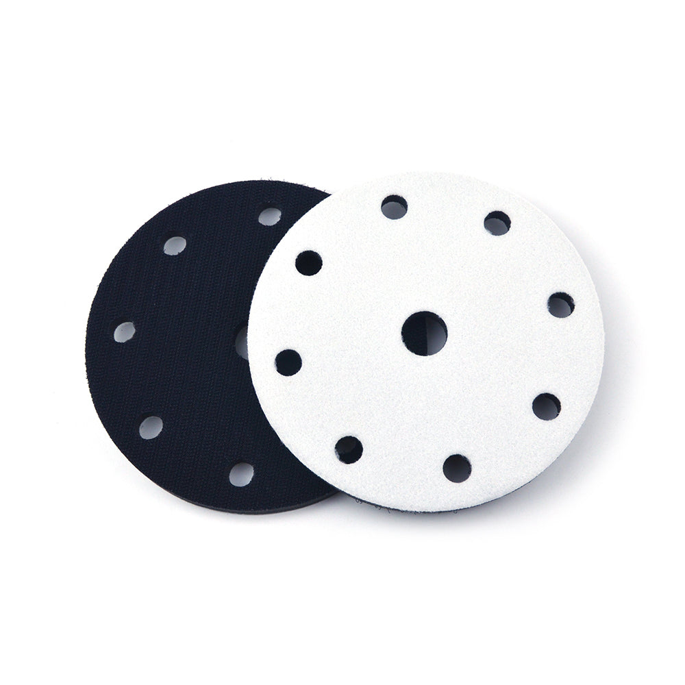6" (150mm) 9-Hole Soft Sponge Dust-free Interface Buffer Backing Pads