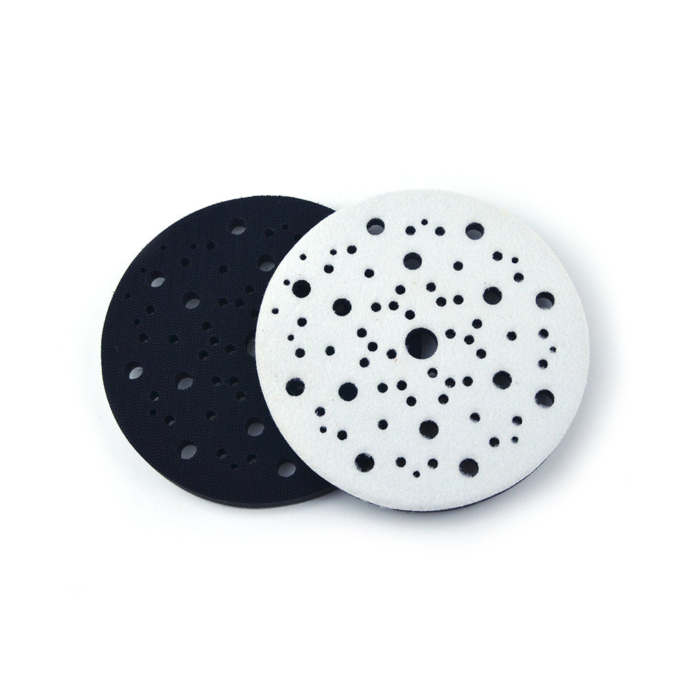 6" (150mm) 53-Hole Soft Sponge Dust-free Interface Buffer Backing Pads