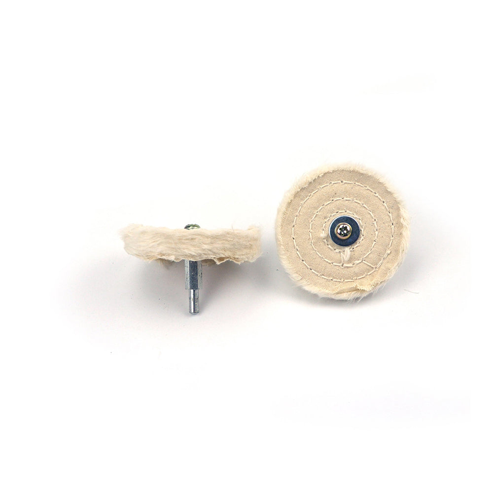 3" (75mm) x 6mm Shank Mounted Cotton Buffing Wheels