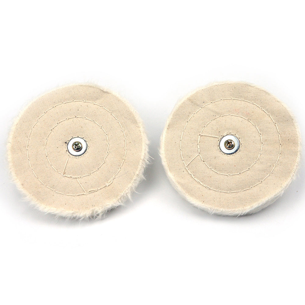 5" (125mm) x 6mm Shank Mounted Cotton Buffing Wheels