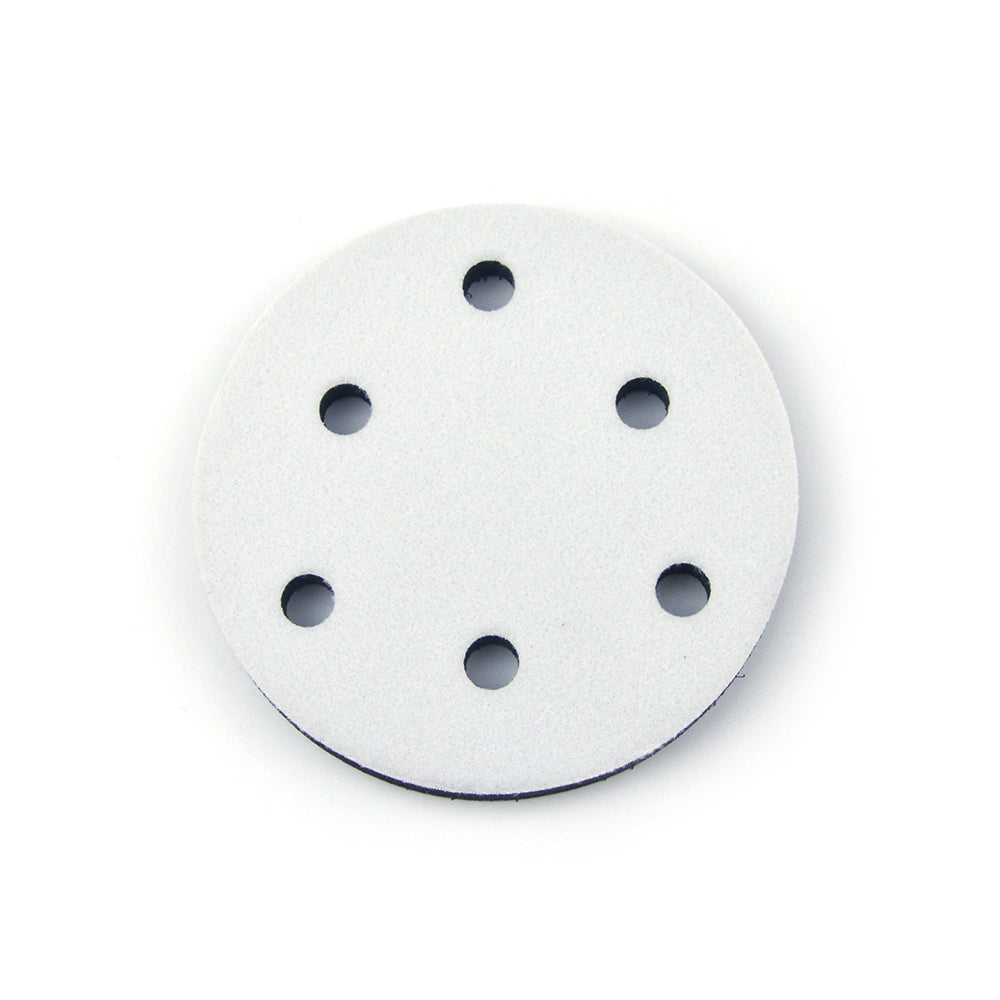 5" (125mm) 6-Hole Soft Sponge Dust-free Interface Buffer Backing Pads