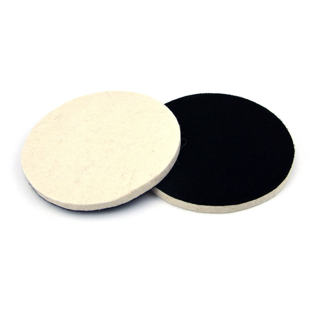 6" (150mm) Velcro Polishing Woolen Felt Discs