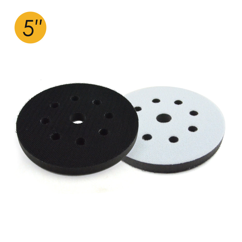 5" (125mm) 9-Hole Soft Sponge Dust-free Interface Buffer Backing Pads