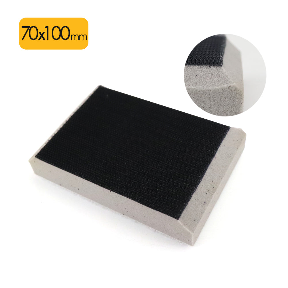 70x100mm Chamfering High Density Hard Hook & Loop Surface Protection Interface Buffer Backing Pad