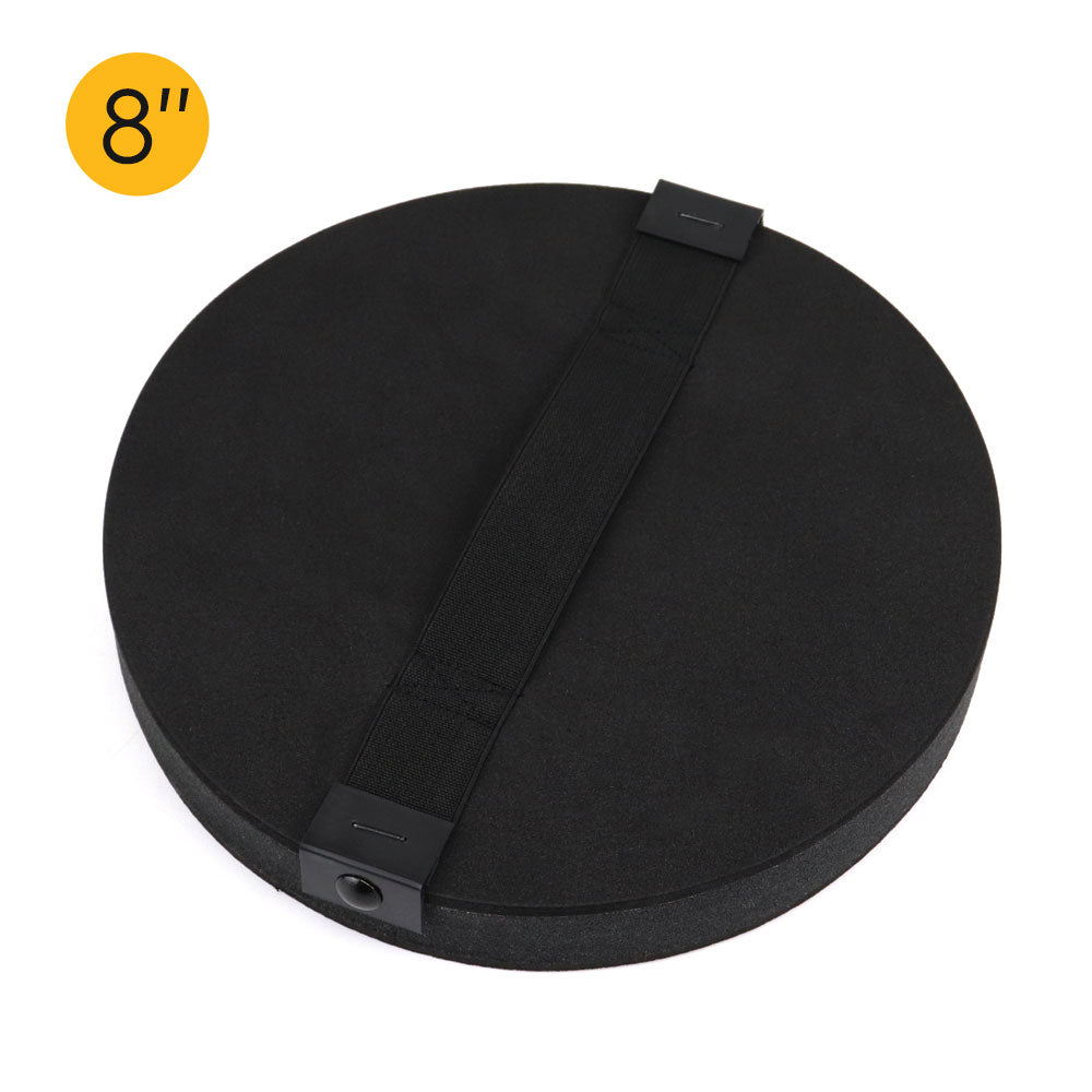 8" Screen Cloth Disc Hand Pad Hand Sanding Pad, 1" Thick, Black