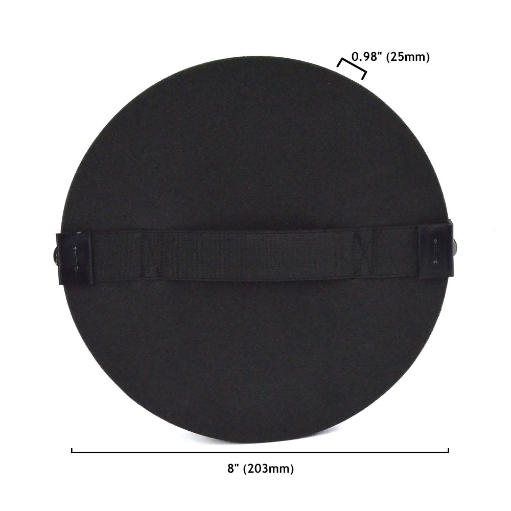 8" Screen Cloth Disc Hand Pad Hand Sanding Pad, 1" Thick, Black