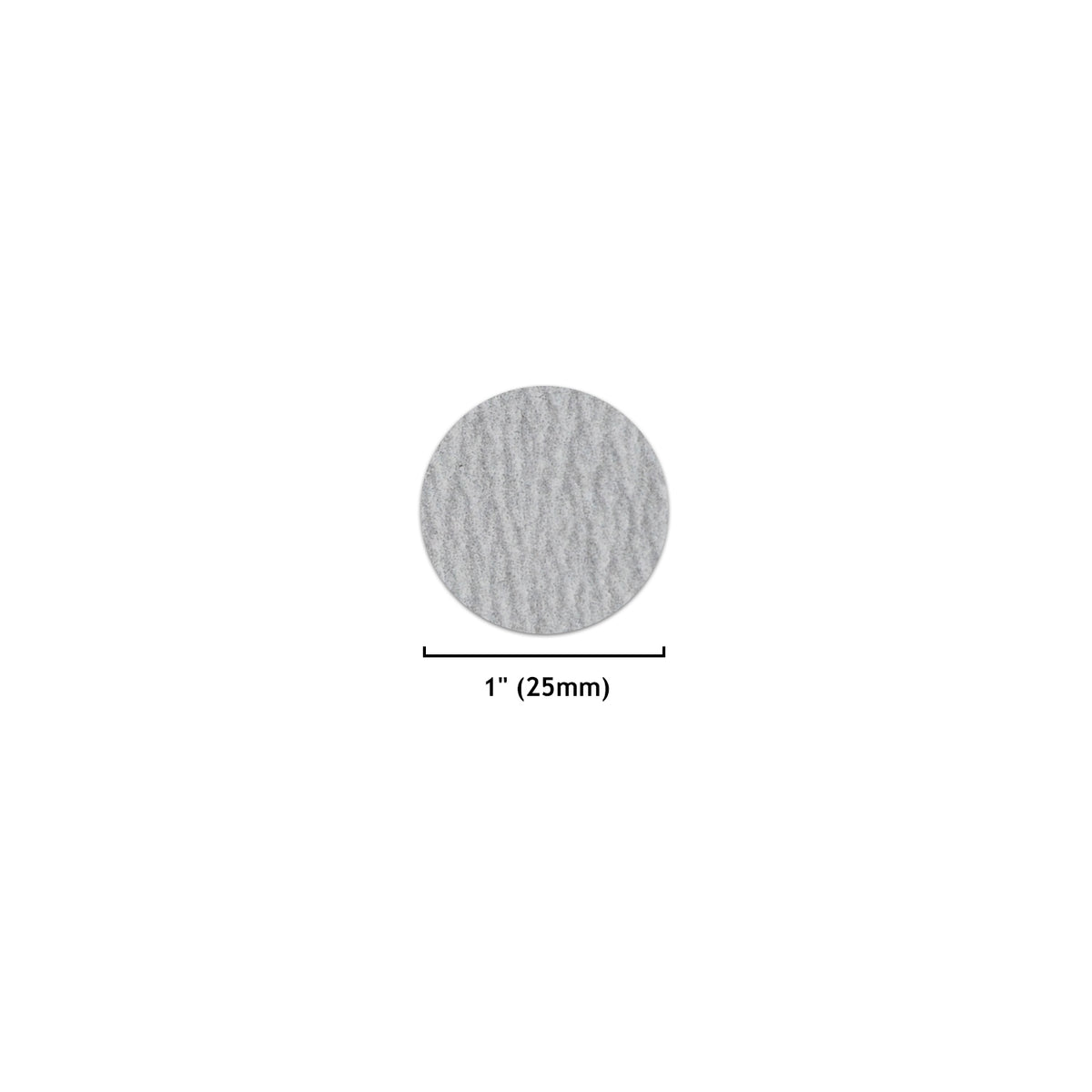 1" (25mm) White Dry Hook & Loop Sanding Discs (60-1000 Grit), 1 Disc