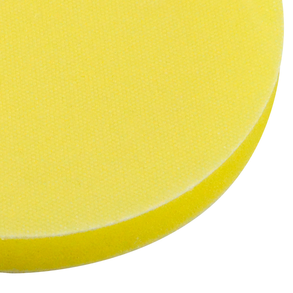 5" (125mm) Soft Sponge Yellow Flat Hook & Loop Surface Protection Interface Buffer Backing Pad