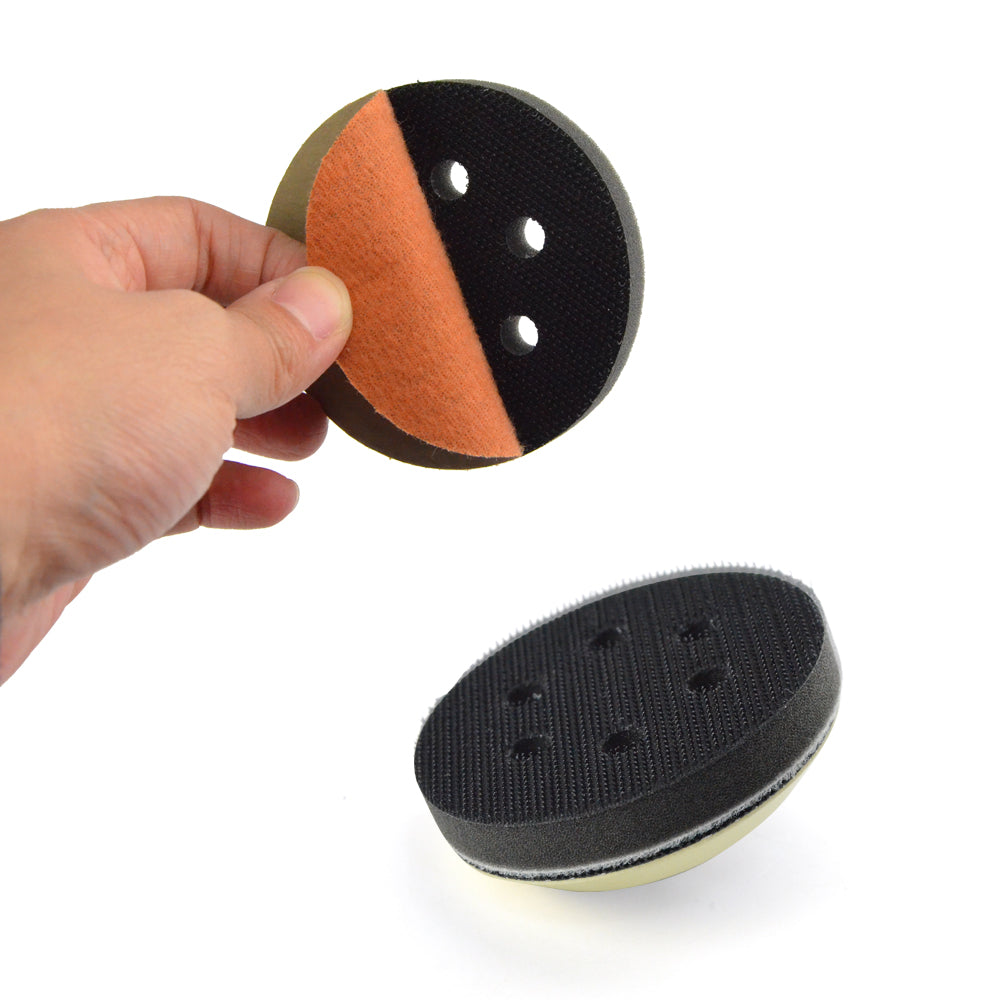 3" (75mm) 6-Hole Soft Sponge Dust-free Interface Buffer Backing Pads