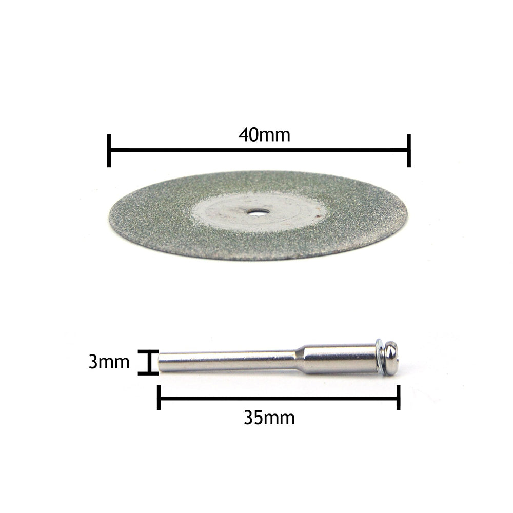 40mm Mini Carborundum Cutting Discs 3mm Shank Cutting Wheels, 12pcs Set