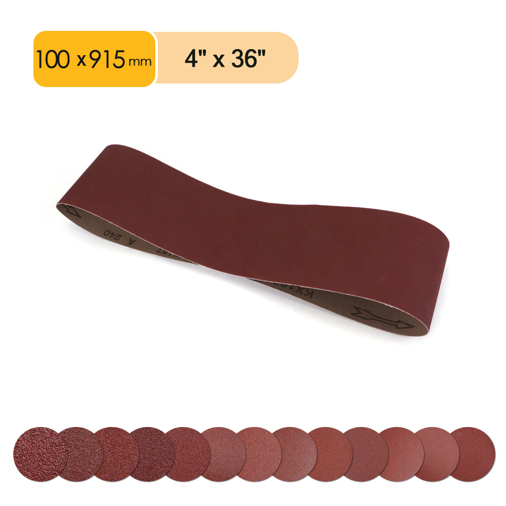4"x36" (100x915mm) Aluminum Oxide A/O Sanding Belts , 1 PC