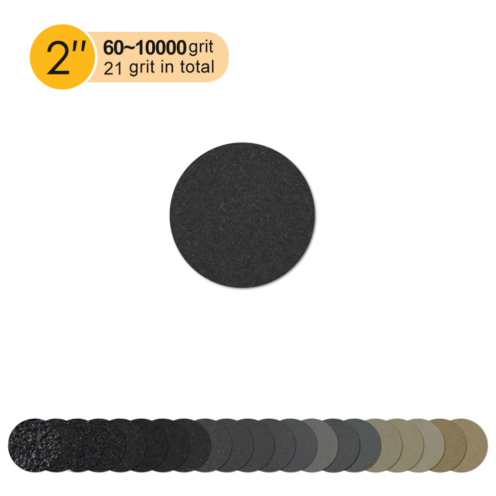 2" (50mm) Silicon Carbide Wet/Dry Hook & Loop Sanding Discs (60-10000 Grit), 1 Disc