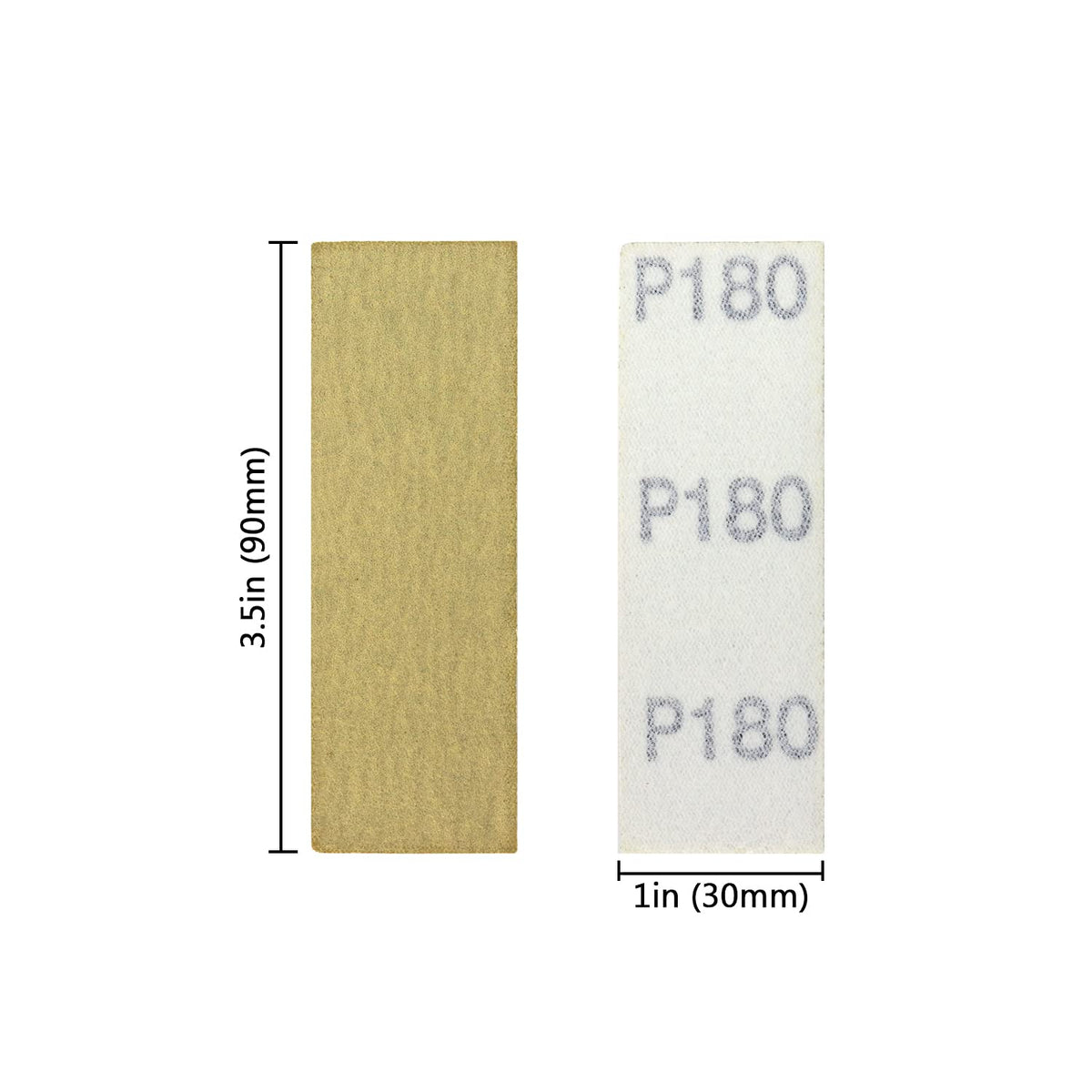 1 x 3.5 inch Micro Zip Detail Sander Paper Hook & Loop Aluminum Oxide Sandpaper (80-1000 Grit), 1 Pcs