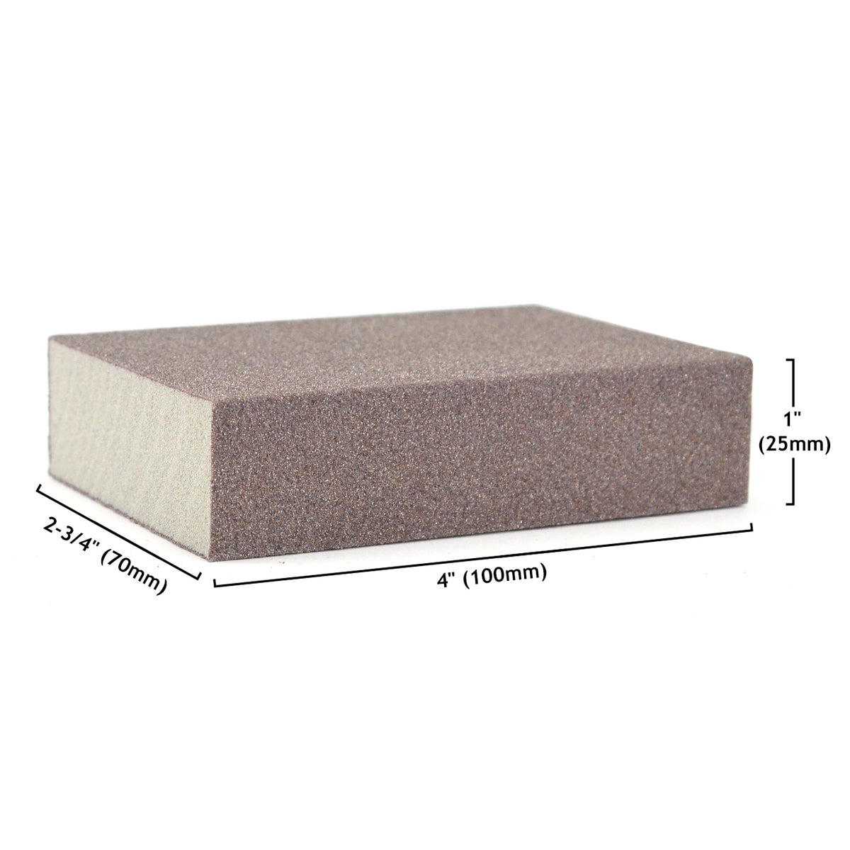 2-5/8" x 3-3/4" x 1" (almost 95x66x25mm) 4-Sided Manual Abrasive Blocks, Sanding Sponges (80-400 Grit), 1 PC