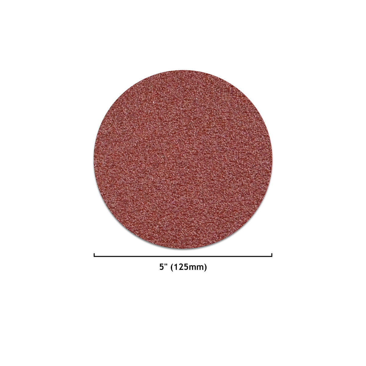 5" (125mm) Red Grain Hook & Loop Sanding Discs (40-2000 Grit), 1 Disc