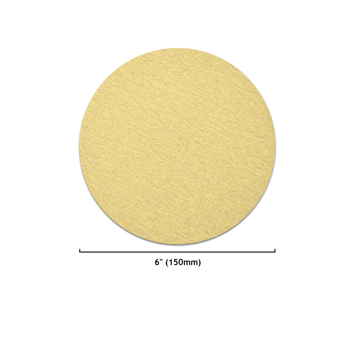 6" (150mm) Yellow Hook&Loop Sanding Discs for Dry Sanding (80-400 Grit), 1 Disc