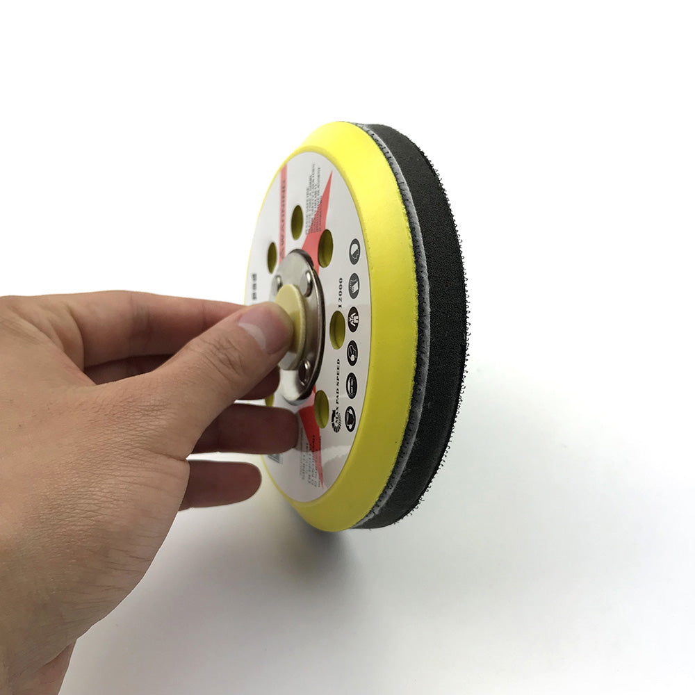 5" (125mm) 8-Hole Soft Sponge Dust-free Interface Buffer Backing Pads