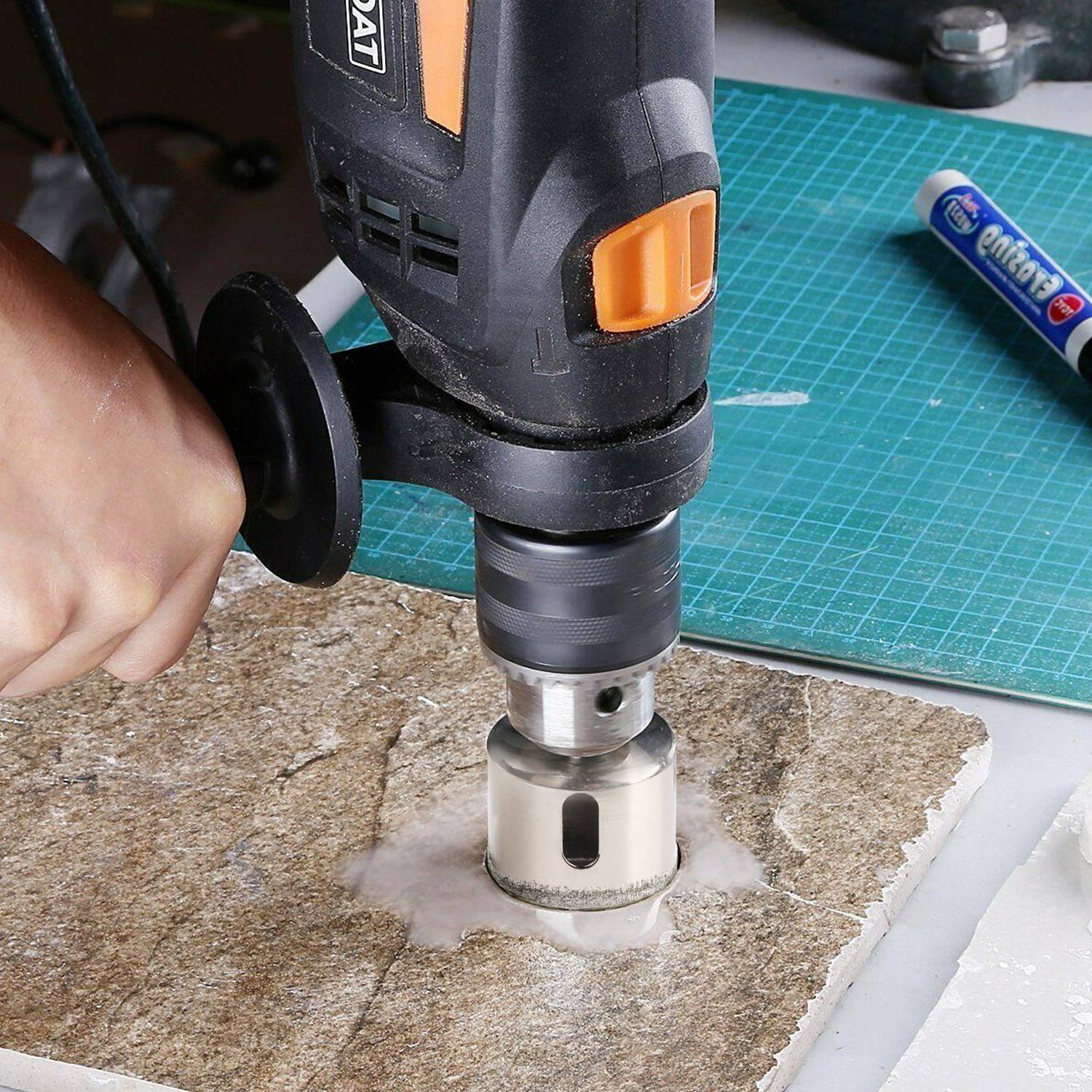22mm Diamond Hole Saw Kit Tile Drill Bits for Ceramic, Glass, Tile, Porcelain, Marble, Granite