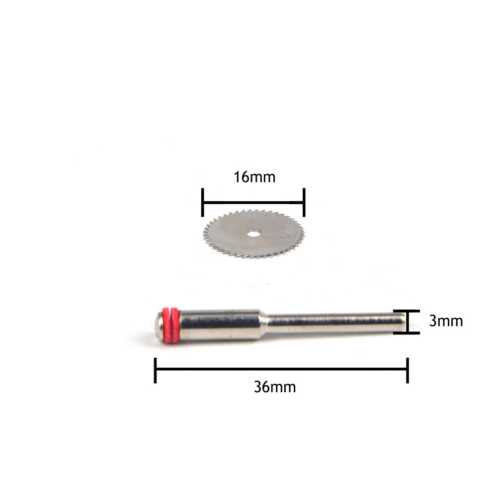 16mm Stainless Steel Mini Circular Saw Blades 3mm Screw Mandrel Cutting Discs for Dremel Rotary Tools, 11pcs Set