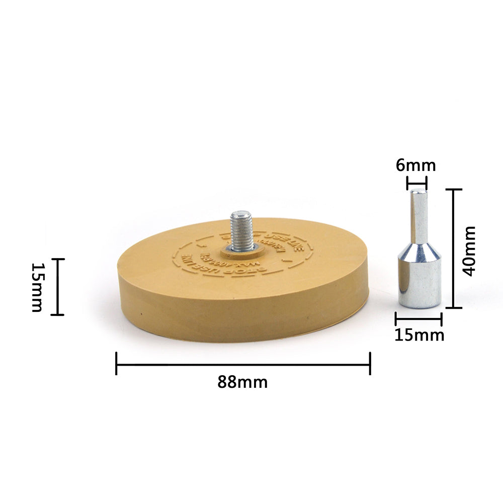 3.5" (88MM) Sticker Remover Decal Rubber Eraser Wheel Pinstripe Tool