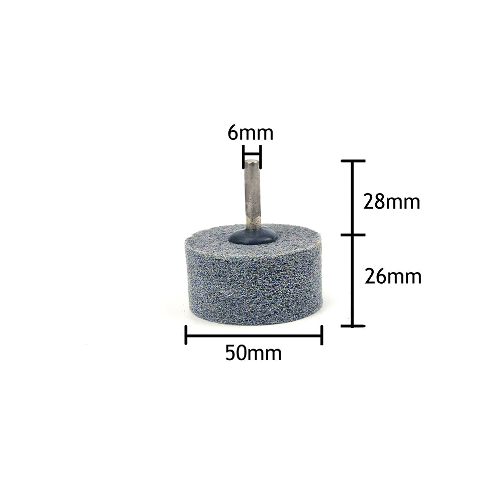 50mm x 6mm Shank Mounted Cylinder Points Fibre Grinding Wheels