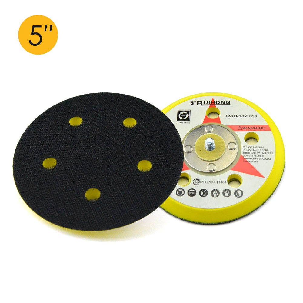 5" (125mm) x 5/16-24 Male 5 Holes Back-up Sanding Pads